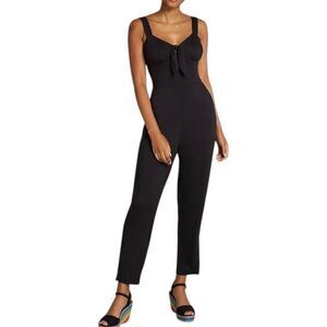 NEW Modcloth Knit Adjustable Strap Tie Detail Black Jumpsuit 2X